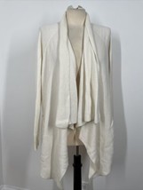 Vince M Ivory Waterfall Open Front Cardigan Sweater - £22.01 GBP