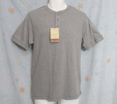 NWT Sz S Sonoma Mens Gray Cotton Knit Polo Rugby Short Sleeve 3 Button  ... - £12.45 GBP