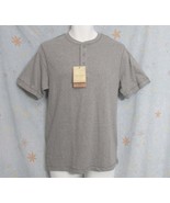 NWT Sz S Sonoma Mens Gray Cotton Knit Polo Rugby Short Sleeve 3 Button  ... - £12.60 GBP