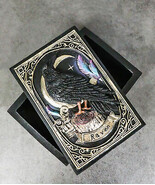 Mystic Raven Crow Crescent Moon Wicca Divination Ornate Tarot Cards Trin... - $512.79 MXN