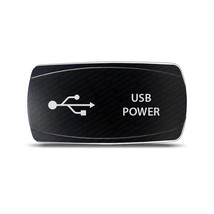 CH4x4 Rocker Switch USB  Power Symbol 2 -  Horizontal - White LED - £13.44 GBP