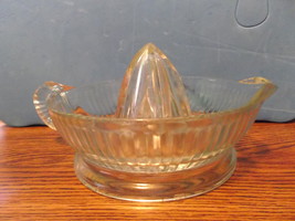 Citrus Reamer In Rimmed Design of Clear Glass-Vintage - $25.00