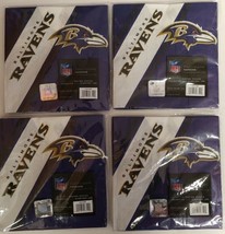 NFL Baltimore Ravens Lot of 4 Napkin Packs Sports Parties Tailgates Man Caves - £14.56 GBP