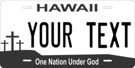 Hawaii Cross Christian Personalized Custom Novelty Tag Vehicle Car Auto ... - $16.75