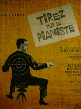 Shoot the Piano Player  - Charles Aznavour (French) - Movie Poster Framed Pictur - $32.50