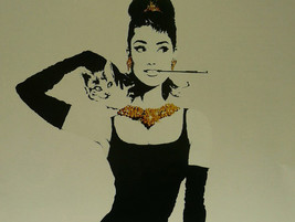 Audrey Hepburn Detail from Breakfast at Tiffanys - Movie Poster Framed Picture 1 - £25.57 GBP