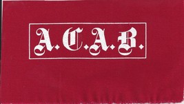 A.C.A.B. Red &amp; White  patch - £5.79 GBP