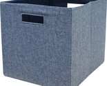 Better Homes &amp; Garden™ ~ INDIGO BLUE ~ 12.75&quot; ~ Fabric Storage Cube/Bin - £17.93 GBP