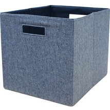 Better Homes &amp; Garden™ ~ INDIGO BLUE ~ 12.75&quot; ~ Fabric Storage Cube/Bin - $22.44