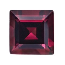 Loose Rhodolite Garnet Square-Step Cut AAA Quality Gemstone Available in... - $4.95