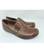 Clarks  Brown Leather Slip On Shoes Women&#39;s Size 9M - €24,56 EUR
