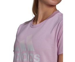 adidas Womens Cotton Graphic T-Shirt Color Clear Lilac Color M - £25.83 GBP