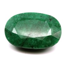 290.7Ct Naturale Brasiliano Verde Smeraldo di Forma Ovale Sfaccettato Gemma - £75.94 GBP