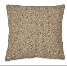 Dkny Loft Stripe Beaded Deco Pillow Taupe 12&quot; X 12&quot; Square Bnwt Beautiful - £27.68 GBP