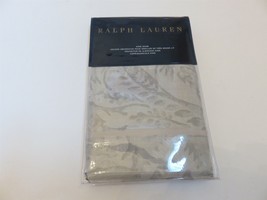 2 Ralph Lauren Fleur Du Roi silver gray king shams Pair New - £65.29 GBP