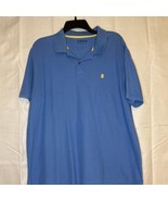 IZOD Advantage Polo Shirt Men’s Large Blue Yellow Logo Cotton Blend Golf - $20.67 CAD