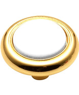 Belwith # P710-W  1 1/4&#39;&#39; Polished Brass w/white Porcelain Centers - €2,62 EUR