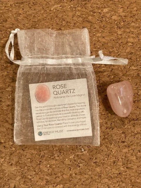 Rose Quartz 1&quot;  Tumbled Palm Stone. Beautiful healing stones. - $4.90