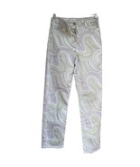 Wilfred Free Vera Pants Size 0 Green Gray Swirl Printed Cotton Stretch T... - $27.01 CAD