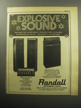 1973 Randall RPA-6 PA System and RB-150 Dorado Bass Amp Advertisement - £13.89 GBP