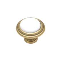 1 Belwith # P416-W White Brass  Cabinet  Knobs  PULL - $2.99