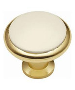 1 Belwith #P428-IV  1-3/8&quot; Dia. Ivory with Brass Cabinet Knob - €2,62 EUR