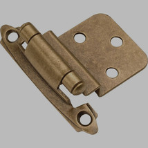  2 pc Belwith P143-AB,Surface Self-Closing 3/8'' Antique Brass Cabinet Hinge - $3.99