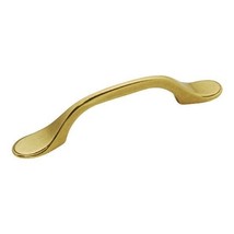 1 Belwith #P14444-3 Lancaster Hand Polished BRASS Contemporary Metropolis Pull - $3.49