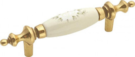 1 Belwith #P64-WF Lancaster Polish Wildflower/White Flower 3&#39;&#39; Drill Cen... - $4.29