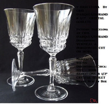 2PC Barcelona By Cris D&#39;ARQUES/DURAND 8 1/2oz Crystal Goblets For Parts - £5.58 GBP