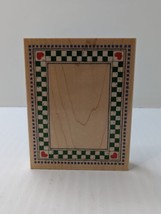 Stampendous Checkerboard Frame with Hearts Border R033 Rubber Craft Stamp - £9.31 GBP