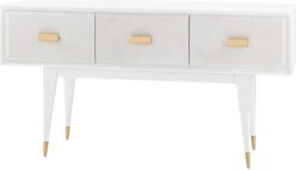 Console BUNGALOW 5 ELISA Brushed Brass White Lacquer Eggshell Drawer Fronts - £3,148.66 GBP
