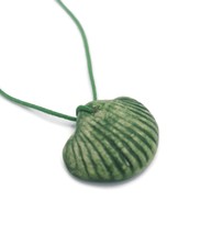 Handmade Ceramics Statement Shell Necklace Pendant For Jewelry Making Clay Charm - £15.81 GBP
