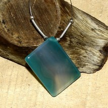 Shaded Onyx Smooth Square Pendant Briolette Natural Loose Gemstone Makin... - $2.99