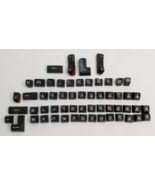 Vintage IBM Typewriter Keys 57 Black White Steampunk Crafts Plastic - £46.62 GBP
