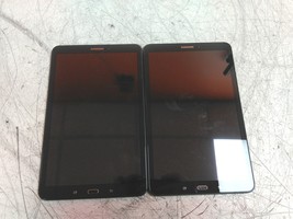 Lot of 2 Samsung Galaxy Tab A SM-T580 16GB WiFi 10.1&quot; Tablet Black No PSU  - £70.08 GBP