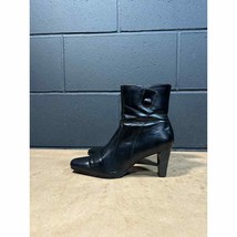 Predictions Y2K Black Square Toe Block Heel Ankle Boots Women’s Sz 7 - $39.96