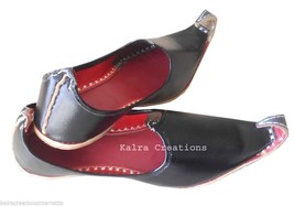 Men Shoes Indian Handmade Aladdin Khussa Mojari Leather Espadrilles US 8.5  - £43.79 GBP