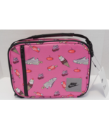 Nike Hard Shell Insulated School Lunch Box Tote Girls Pink Ice Cream New - $27.71