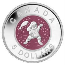 8.5g Silver &amp; Niobium Coin 2013 Canada Aboriginal Art Mother &amp; Baby Ice Fishing - £66.99 GBP