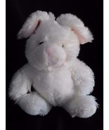 Gund 12&quot; White Bunny Rabbit 1990 Plush Stuffed Pink Ears Korea Sitting - $52.20 CAD