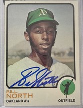 Bill North Signed Autographed 1973 Topps Baseball Card - Oakland A&#39;s - £11.79 GBP