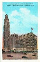 Deshler Wallick Hotel Columbus Ohio OH UNP Unused Linen Postcard E12 - £2.82 GBP