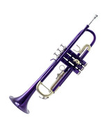 TOP Quality Bb Purple Lacquer Trumpet w Hard Case Care Kit Band Approved - £128.19 GBP