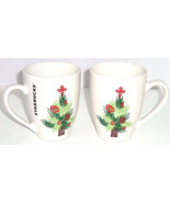 Starbucks Christmas Coffee Mug 2011 Tree Pinecones Retired Cup 16 OZS Lo... - £19.71 GBP