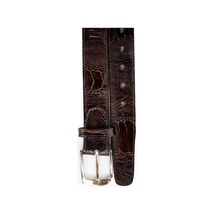 Men's Belvedere Belt Genuine Ostrich Leg up to Size 44 #2000 Chocolate Brown image 2