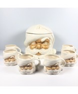 Vintage Santa Head Mugs &amp; Santa Head Cookie Jar Ceramic Canister &amp; Set O... - $166.04 CAD