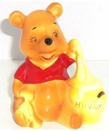 Disney Winnie the Pooh Eating Hunny Pot Ceramic Figurine Japan Vintage - £27.85 GBP