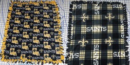 New Orleans Saints Baby Blanket Fleece Pet Lap Gold Black 30&quot;x 24&quot; NFL Football - $42.95