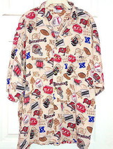 Tampa Bay Buccaneers Shirt Button Dress Casual Print Size XL Cream NFL F... - £30.90 GBP